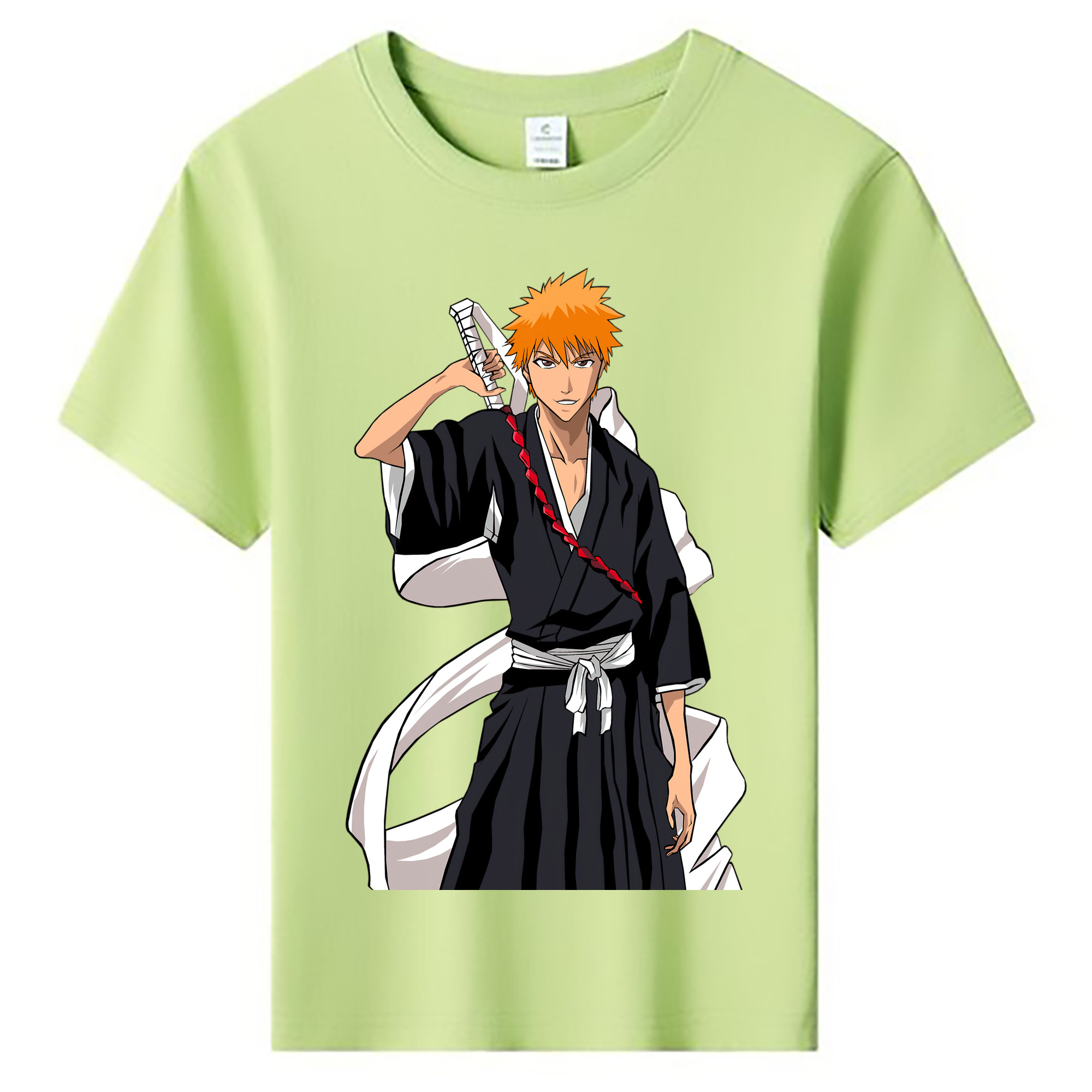 （画像用） ブリーチ 黒崎一護（くろさき いちご）BLEACH Kurosaki Ichigo 綿100％キッズTシャツ（フロントプリント）